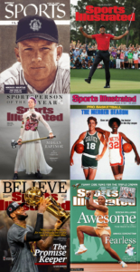 Sports Illustrated Anniversary - compilation of past magazine covers with KHT logo hidden within